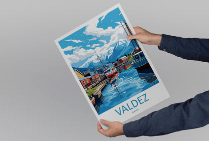 Valdez Travel Print Wall Art Valdez Wall Hanging Home Décor Valdez Gift Art Lovers Alaska Art Lover Gift Valdez Artwork Poster