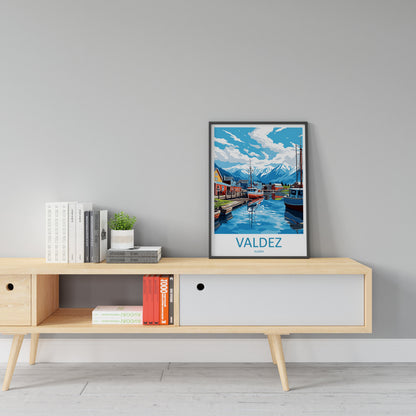 Valdez Travel Print Wall Art Valdez Wall Hanging Home Décor Valdez Gift Art Lovers Alaska Art Lover Gift Valdez Artwork Poster
