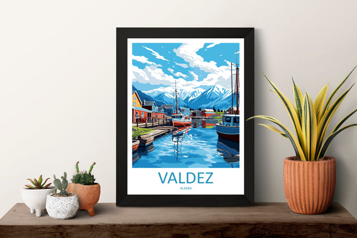 Valdez Travel Print Wall Art Valdez Wall Hanging Home Décor Valdez Gift Art Lovers Alaska Art Lover Gift Valdez Artwork Poster