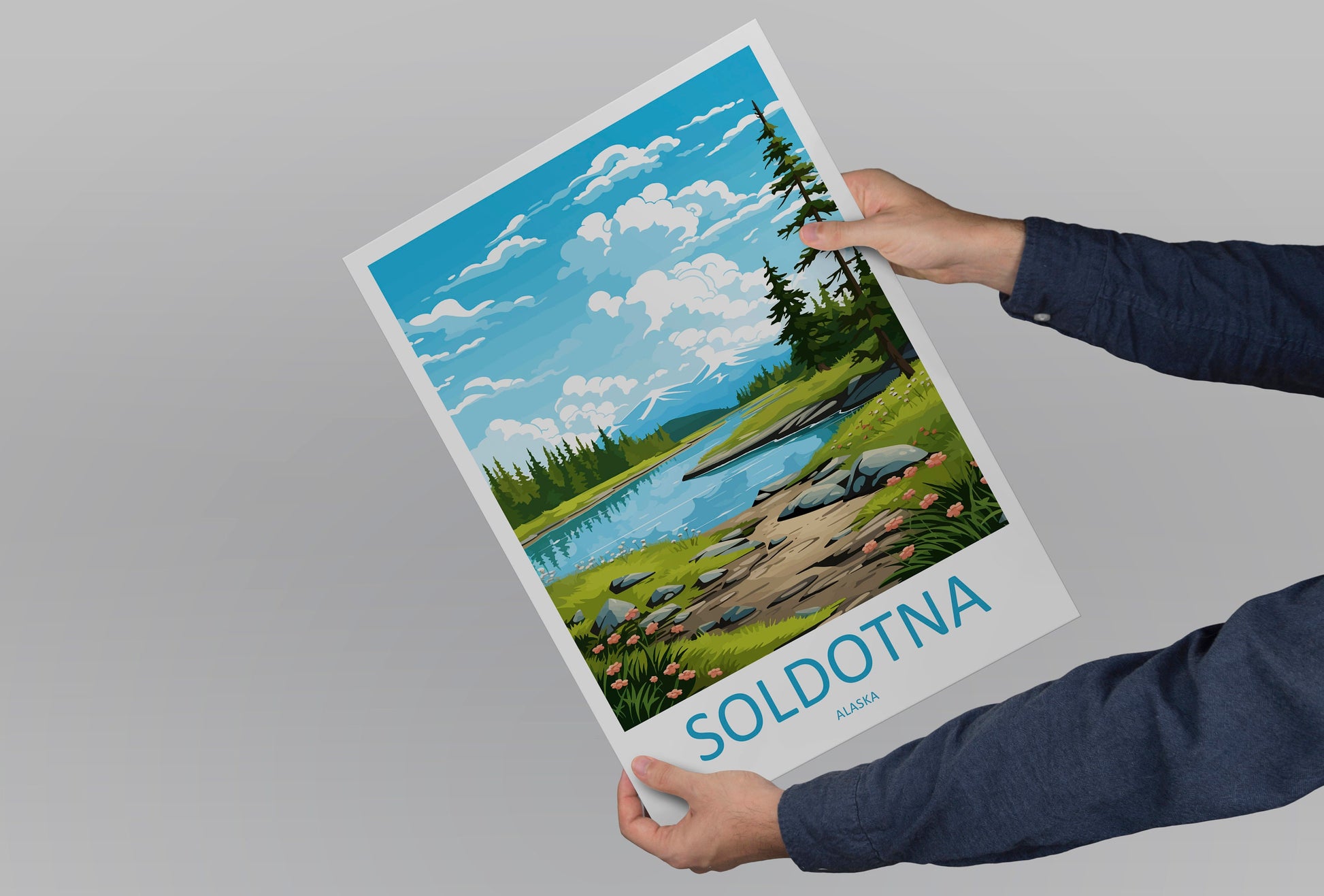 Soldotna Travel Print Wall Art Soldotna Wall Hanging Home Décor Soldotna Gift Art Lovers Alaska Art Lover Gift Soldotna Artwork Poster