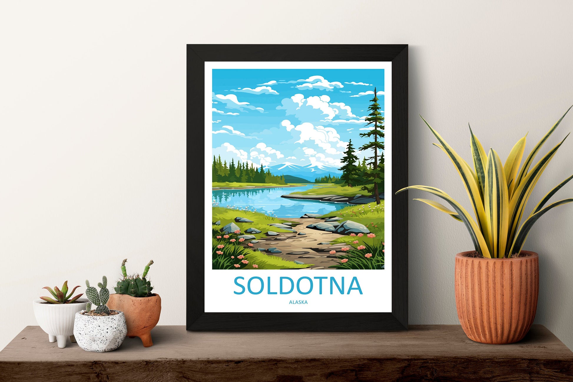 Soldotna Travel Print Wall Art Soldotna Wall Hanging Home Décor Soldotna Gift Art Lovers Alaska Art Lover Gift Soldotna Artwork Poster