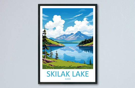 Skilak Lake Travel Print Wall Art Skilak Lake Wall Hanging Home Décor Skilak Lake Gift Art Lovers Alaska Art Lover Gift Skilak Lake Artwork