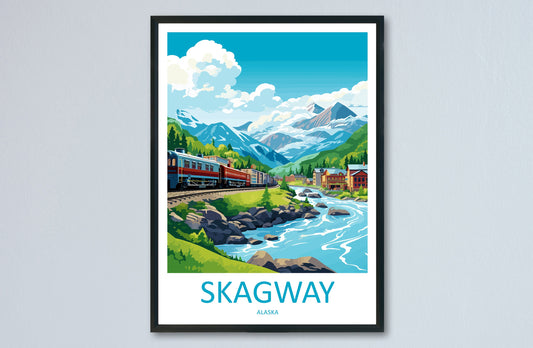 Skagway Travel Print Wall Art Skagway Wall Hanging Home Décor Skagway Gift Art Lovers Alaska Art Lover Gift Skagway Artwork