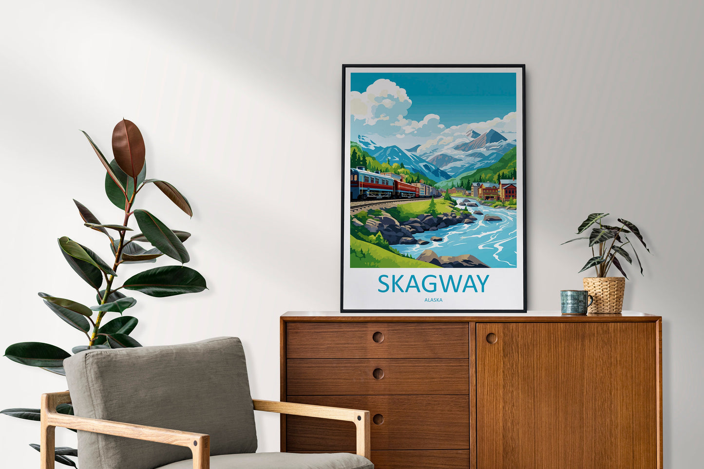 Skagway Travel Print Wall Art Skagway Wall Hanging Home Décor Skagway Gift Art Lovers Alaska Art Lover Gift Skagway Artwork