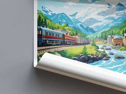 Skagway Travel Print Wall Art Skagway Wall Hanging Home Décor Skagway Gift Art Lovers Alaska Art Lover Gift Skagway Artwork