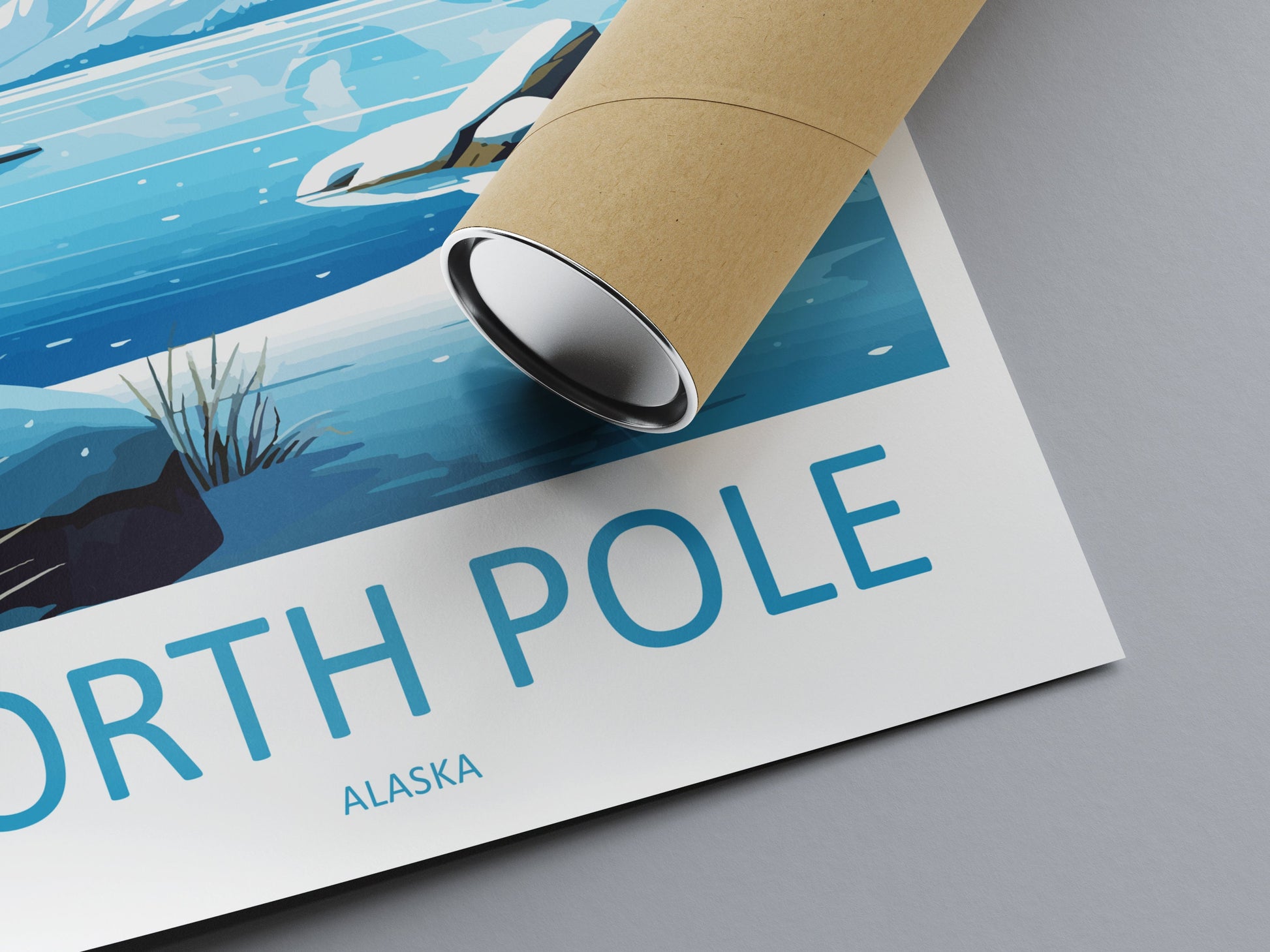 North Pole Travel Print Wall Art North Pole Wall Hanging Home Décor North Pole Gift Art Lovers Alaska Art Lover Gift North Pole Wall Art
