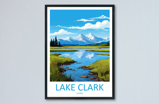 Lake Clark Travel Print Wall Art Lake Clark Wall Hanging Home Décor Lake Clark Gift Art Lovers Alaska Art Lover Gift Lake Clark Art