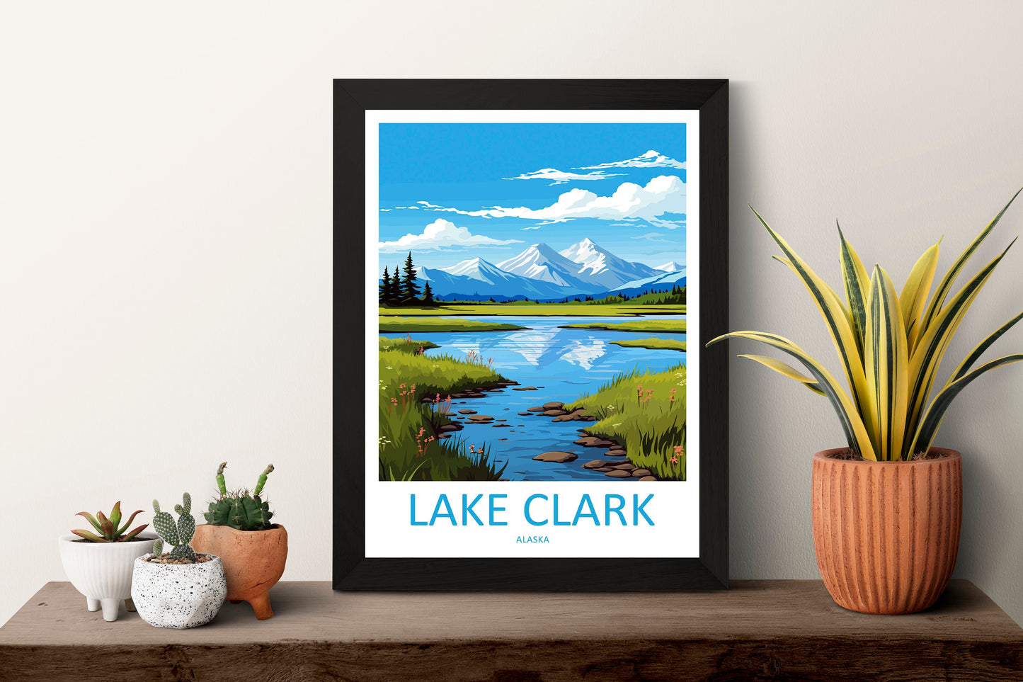Lake Clark Travel Print Wall Art Lake Clark Wall Hanging Home Décor Lake Clark Gift Art Lovers Alaska Art Lover Gift Lake Clark Art