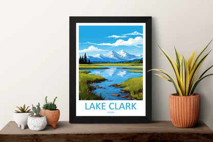 Lake Clark Travel Print Wall Art Lake Clark Wall Hanging Home Décor Lake Clark Gift Art Lovers Alaska Art Lover Gift Lake Clark Art
