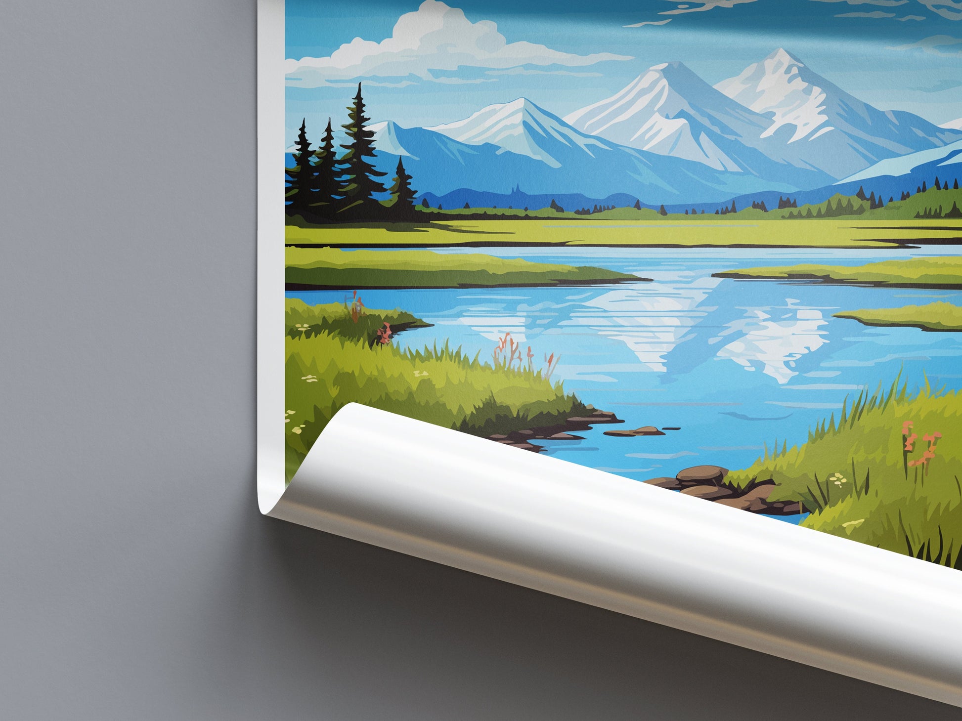 Lake Clark Travel Print Wall Art Lake Clark Wall Hanging Home Décor Lake Clark Gift Art Lovers Alaska Art Lover Gift Lake Clark Art
