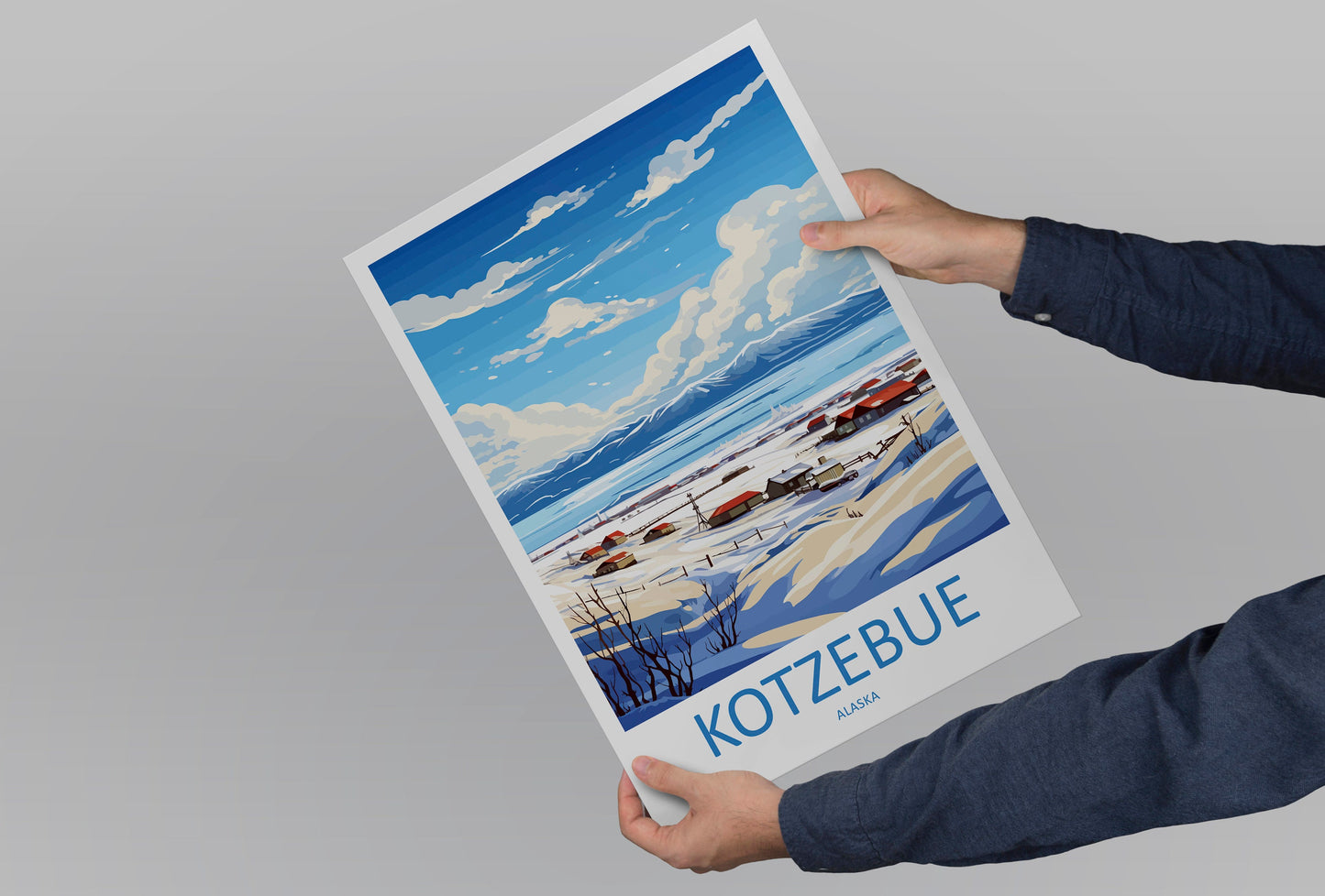 Kotzebue Travel Print Wall Art Kotzebue Wall Hanging Home Décor Kotzebue Gift Art Lovers Alaska Art Lover Gift Kotzebue Art