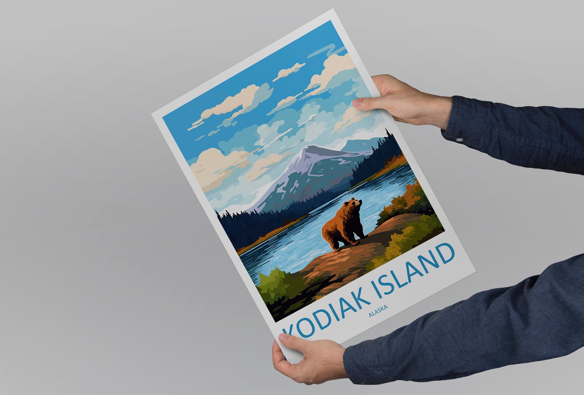 Kodiak Island Travel Print Wall Art Kodiak Island Wall Hanging Home Décor Kodiak Island Gift Art Lovers Alaska Art Lover Gift Kodiak Island