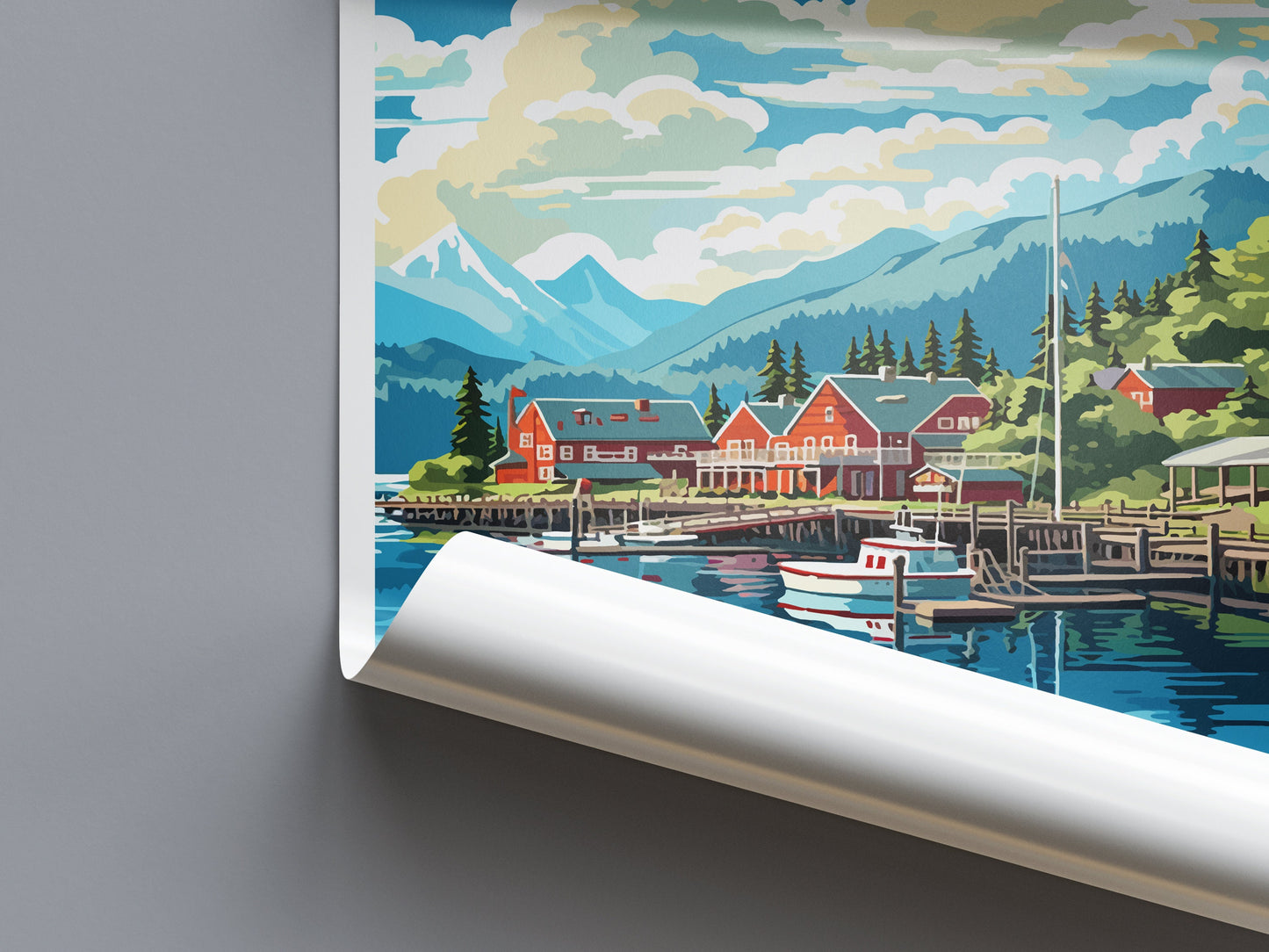Ketchikan Travel Print Wall Art Ketchikan Wall Hanging Home Décor Ketchikan Gift Art Lovers Alaska Art Lover Gift Ketchikan Wall Art