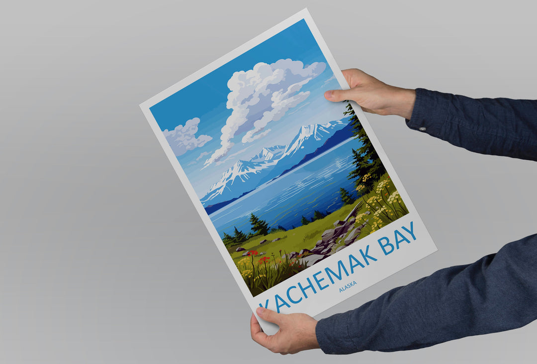 Kachemak Bay Travel Print Wall Art Kachemak Bay Wall Hanging Home Décor Kachemak Bay Gift Art Lovers Alaska Art Lover Gift Kachemak Bay Gift