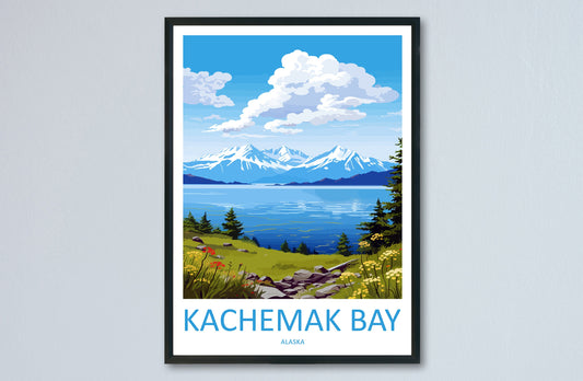 Kachemak Bay Travel Print Wall Art Kachemak Bay Wall Hanging Home Décor Kachemak Bay Gift Art Lovers Alaska Art Lover Gift Kachemak Bay Gift