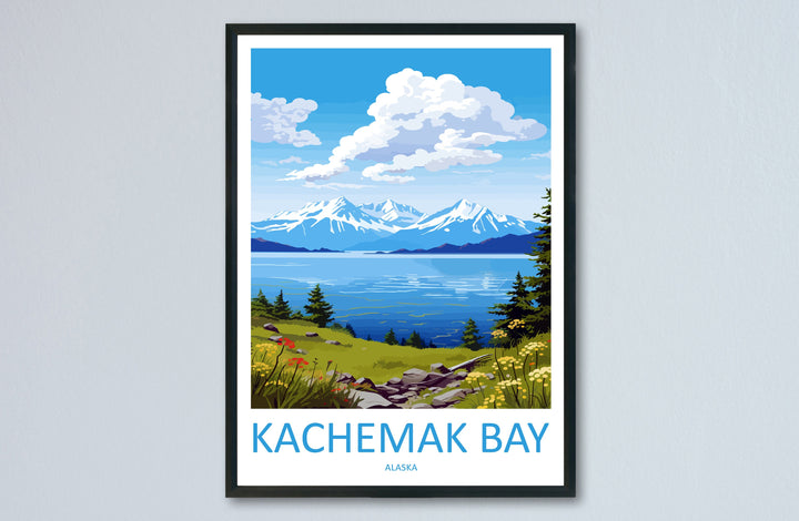 Kachemak Bay Travel Print Wall Art Kachemak Bay Wall Hanging Home Décor Kachemak Bay Gift Art Lovers Alaska Art Lover Gift Kachemak Bay Gift