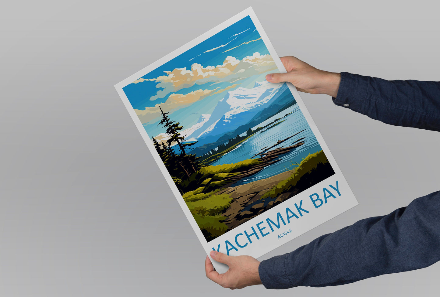 Kachemak Bay Travel Print Wall Art Kachemak Bay Wall Hanging Home Décor Kachemak Bay Gift Art Lovers Alaska Art Lover Gift Kachemak Bay Gift