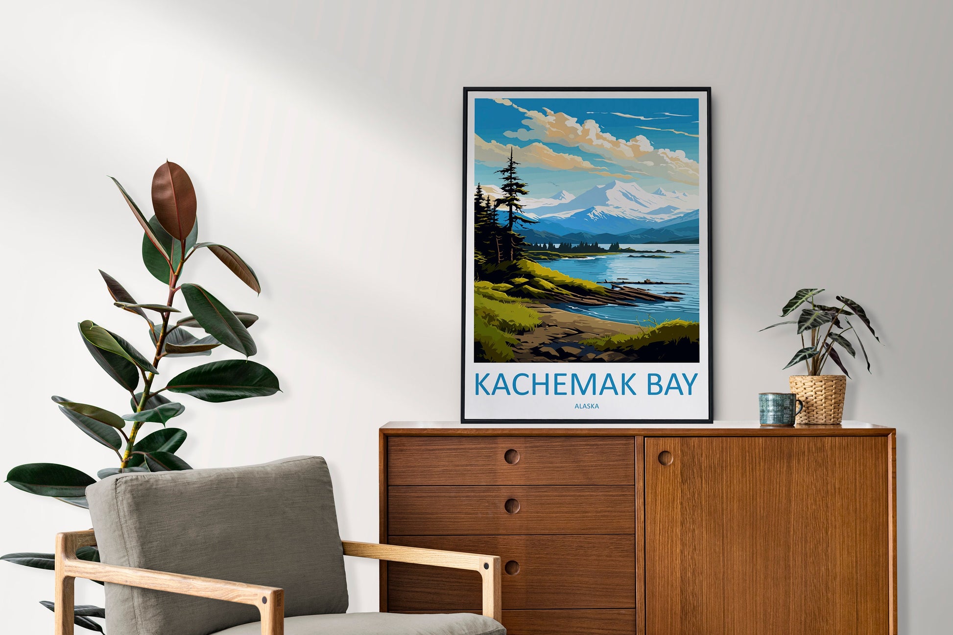 Kachemak Bay Travel Print Wall Art Kachemak Bay Wall Hanging Home Décor Kachemak Bay Gift Art Lovers Alaska Art Lover Gift Kachemak Bay Gift