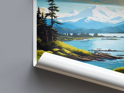 Kachemak Bay Travel Print Wall Art Kachemak Bay Wall Hanging Home Décor Kachemak Bay Gift Art Lovers Alaska Art Lover Gift Kachemak Bay Gift