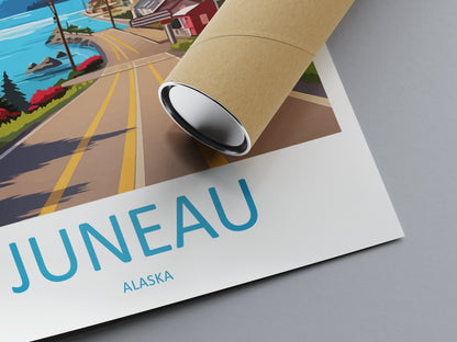 Juneau Travel Print Wall Art Juneau Wall Hanging Home Décor Juneau Gift Art Lovers Alaska Art Lover Gift Juneau Gift
