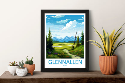 Glennallen Travel Print Wall Art Glennallen Wall Hanging Home Décor Glennallen Gift Art Lovers Alaska Art Lover Gift Glennallen Gift