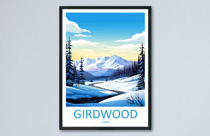 Girdwood Travel Print Wall Art Girdwood Wall Hanging Home Décor Girdwood Gift Art Lovers Alaska Art Lover Gift Girdwood Gift