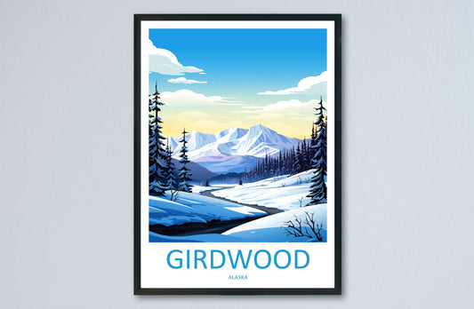 Girdwood Travel Print Wall Art Girdwood Wall Hanging Home Décor Girdwood Gift Art Lovers Alaska Art Lover Gift Girdwood Gift