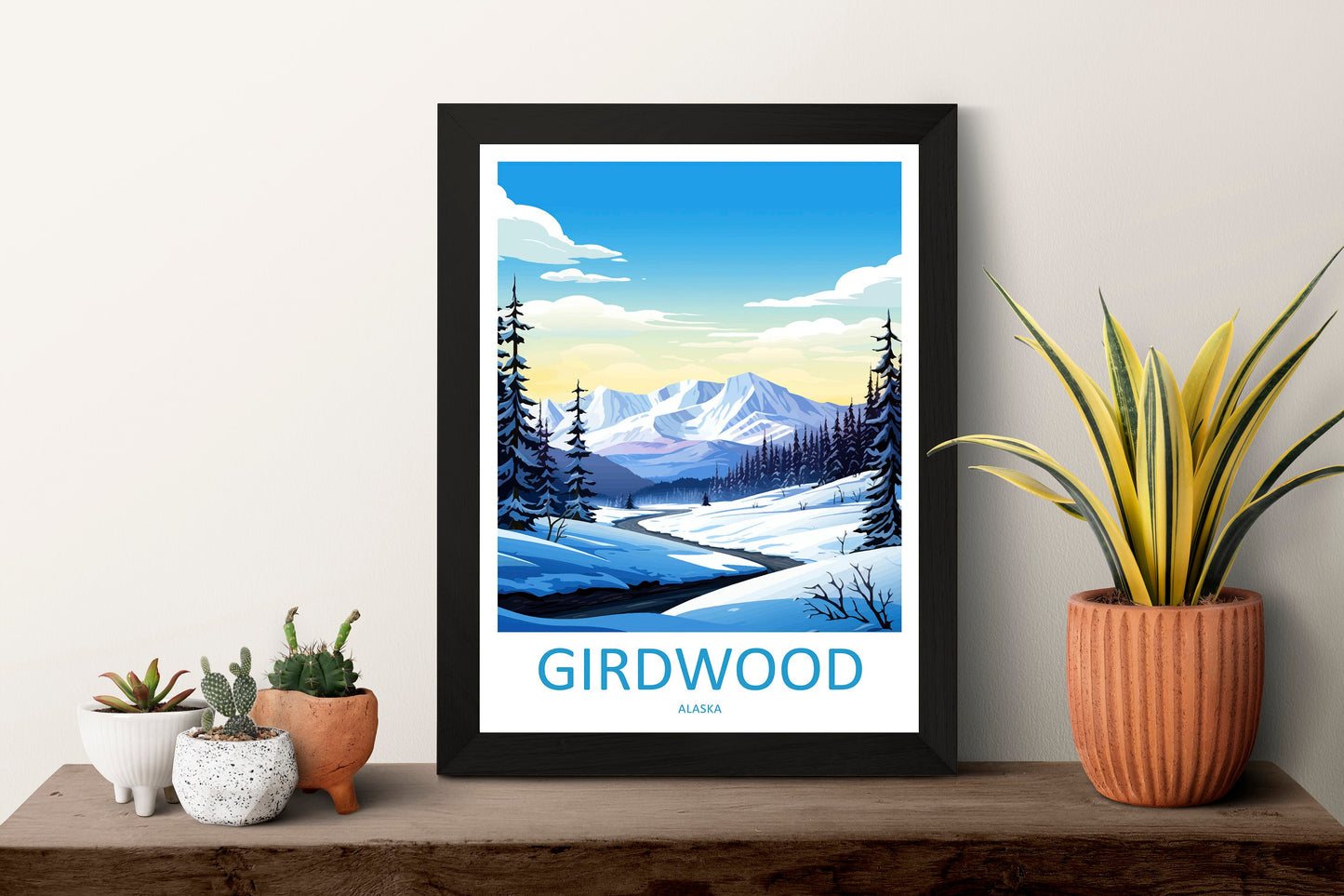 Girdwood Travel Print Wall Art Girdwood Wall Hanging Home Décor Girdwood Gift Art Lovers Alaska Art Lover Gift Girdwood Gift