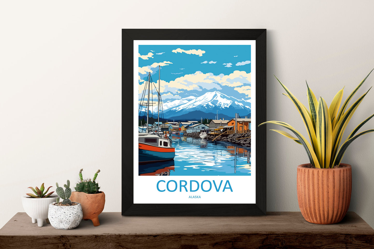 Cordova Travel Print Wall Art Cordova Wall Hanging Home Décor Cordova Gift Art Lovers Alaska Art Lover Gift Cordova Gift