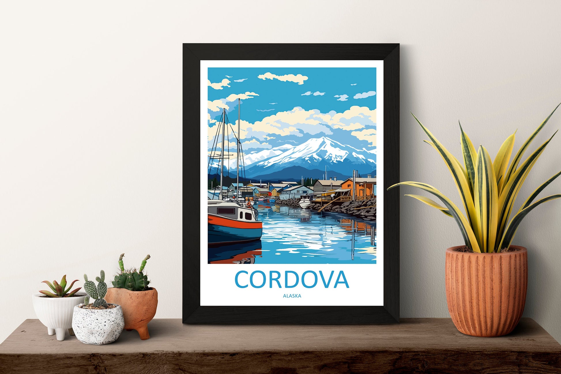 Cordova Travel Print Wall Art Cordova Wall Hanging Home Décor Cordova Gift Art Lovers Alaska Art Lover Gift Cordova Gift