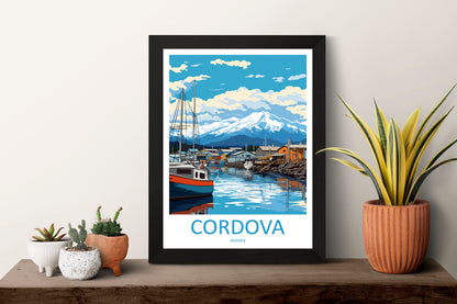 Cordova Travel Print Wall Art Cordova Wall Hanging Home Décor Cordova Gift Art Lovers Alaska Art Lover Gift Cordova Gift
