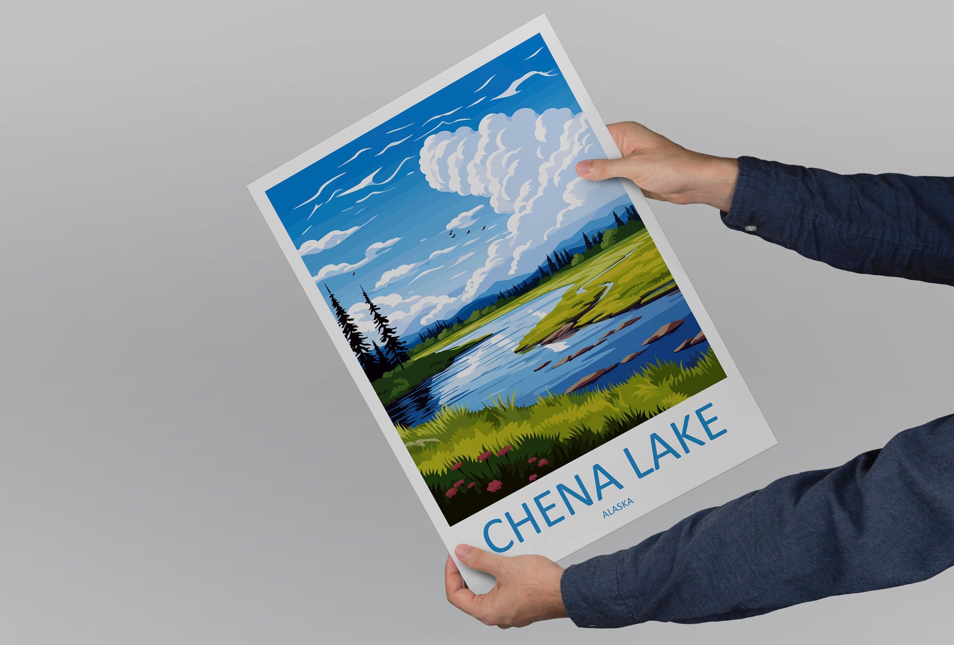 Chena Lake Travel Print Wall Art Chena Lake Wall Hanging Home Décor Chena Lake Gift Art Lovers Alaska Art Lover Gift Chena Lake Gift