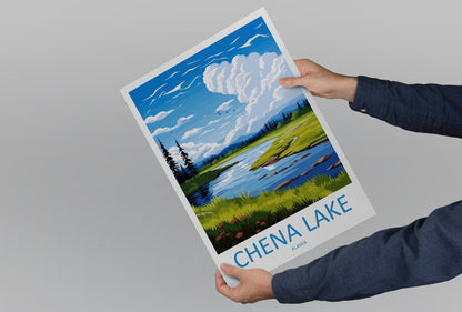 Chena Lake Travel Print Wall Art Chena Lake Wall Hanging Home Décor Chena Lake Gift Art Lovers Alaska Art Lover Gift Chena Lake Gift