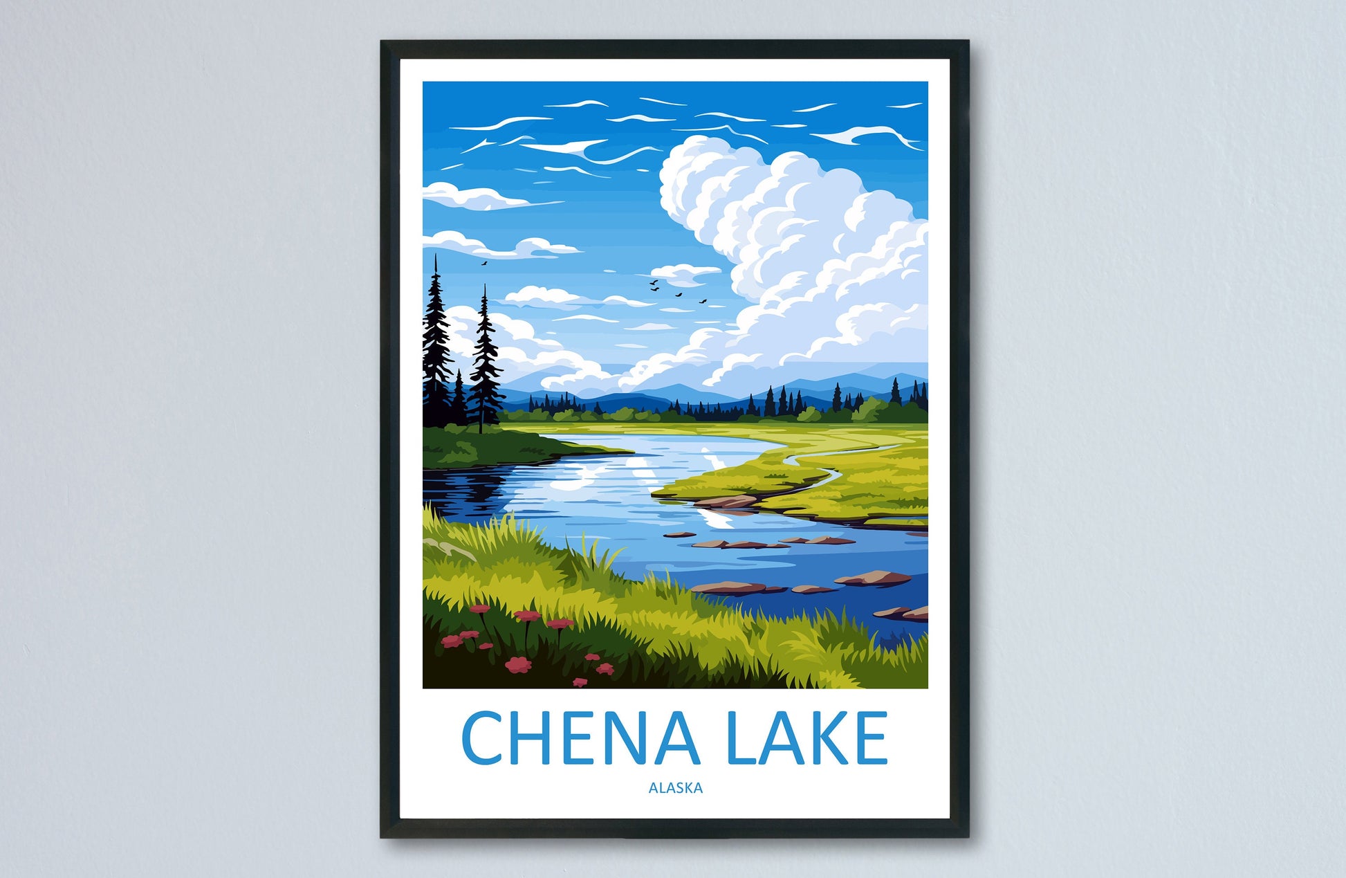 Chena Lake Travel Print Wall Art Chena Lake Wall Hanging Home Décor Chena Lake Gift Art Lovers Alaska Art Lover Gift Chena Lake Gift