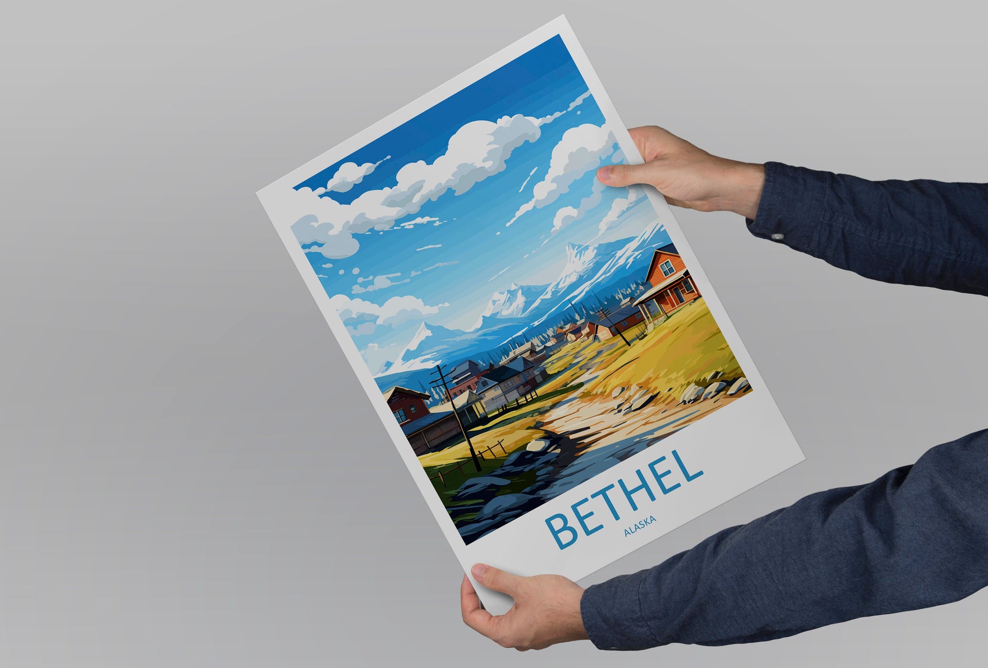 Bethel Travel Print Wall Art Bethel Wall Hanging Home Décor Bethel Gift Art Lovers Alaska Art Lover Gift Bethel Gift