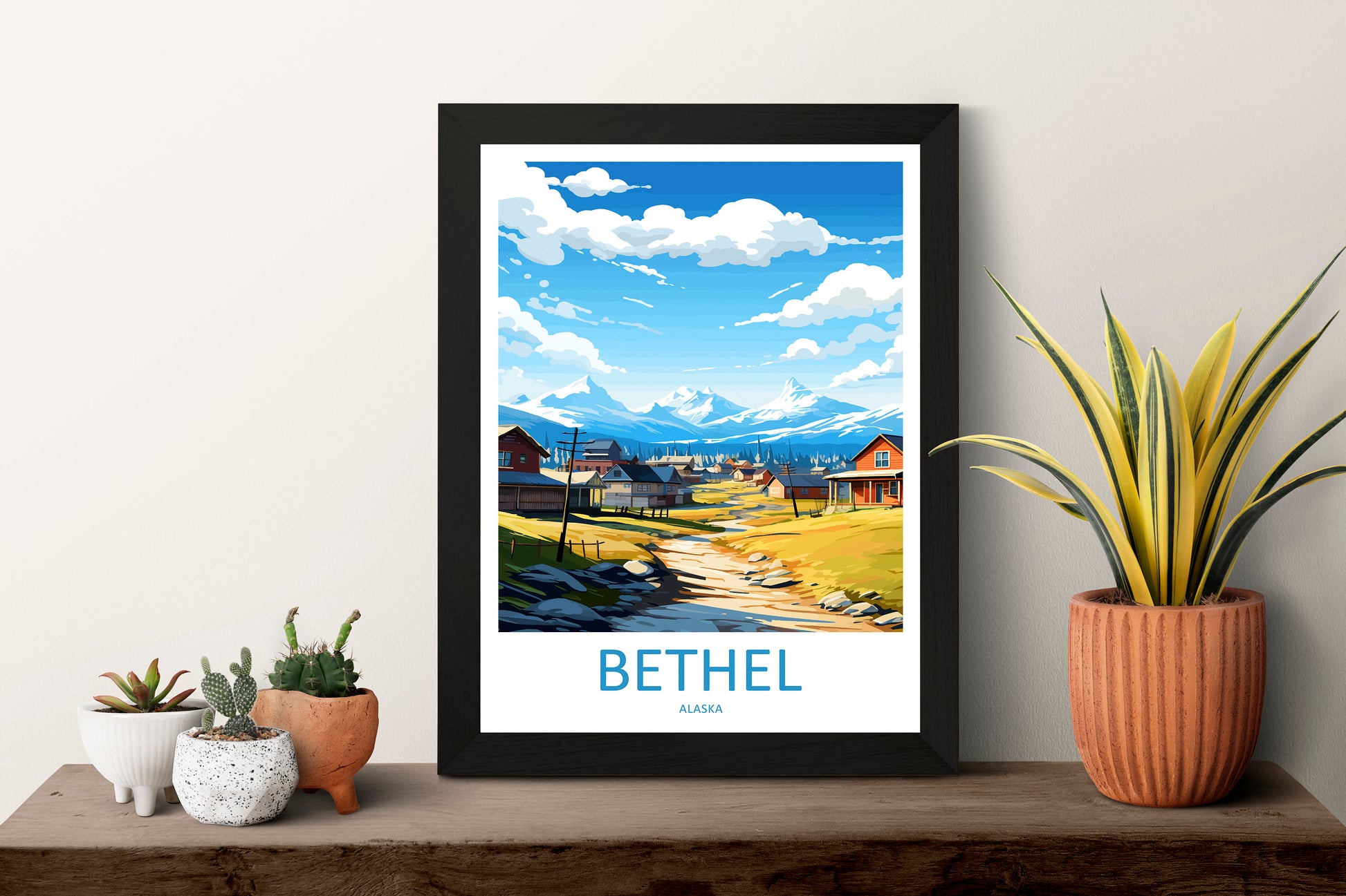 Bethel Travel Print Wall Art Bethel Wall Hanging Home Décor Bethel Gift Art Lovers Alaska Art Lover Gift Bethel Gift