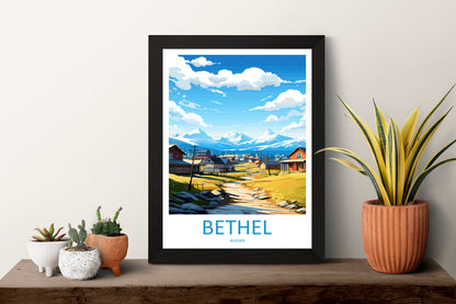 Bethel Travel Print Wall Art Bethel Wall Hanging Home Décor Bethel Gift Art Lovers Alaska Art Lover Gift Bethel Gift