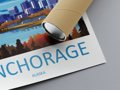 Anchorage Travel Print Wall Art Anchorage Wall Hanging Home Décor Anchorage Gift Art Lovers Alaska Art Lover Gift Anchorage Gift