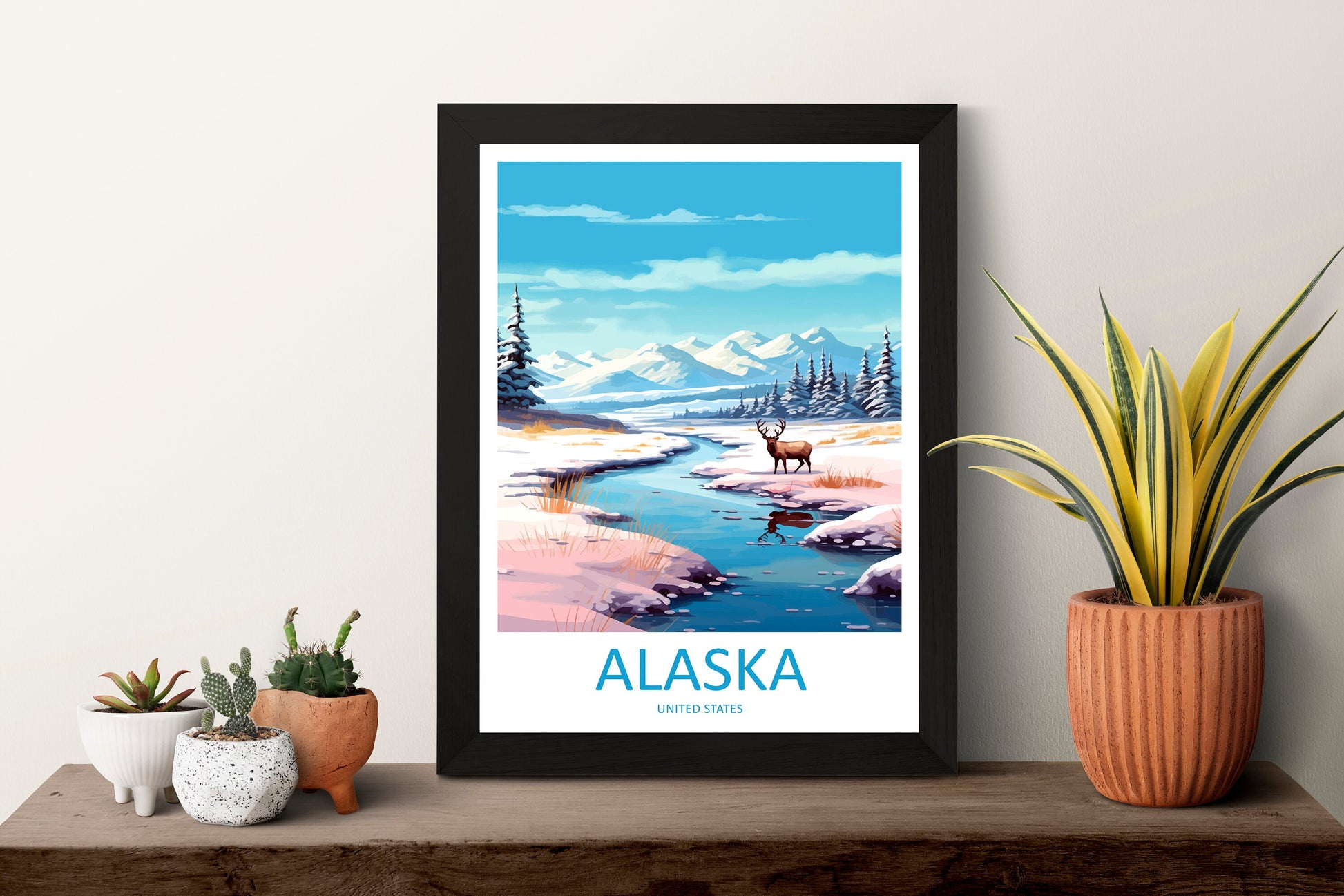 Alaska Travel Print Wall Art Alaska Wall Hanging Home Décor Alaska Gift Art Lovers Alaska Art Lover Gift Alaska Gift United States Poster
