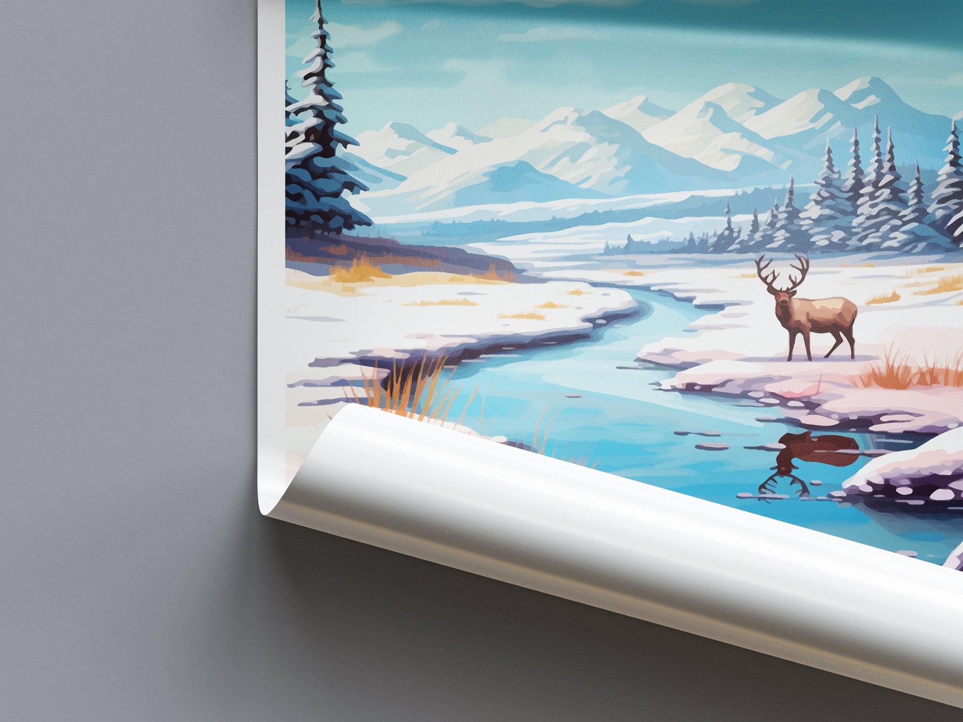 Alaska Travel Print Wall Art Alaska Wall Hanging Home Décor Alaska Gift Art Lovers Alaska Art Lover Gift Alaska Gift United States Poster