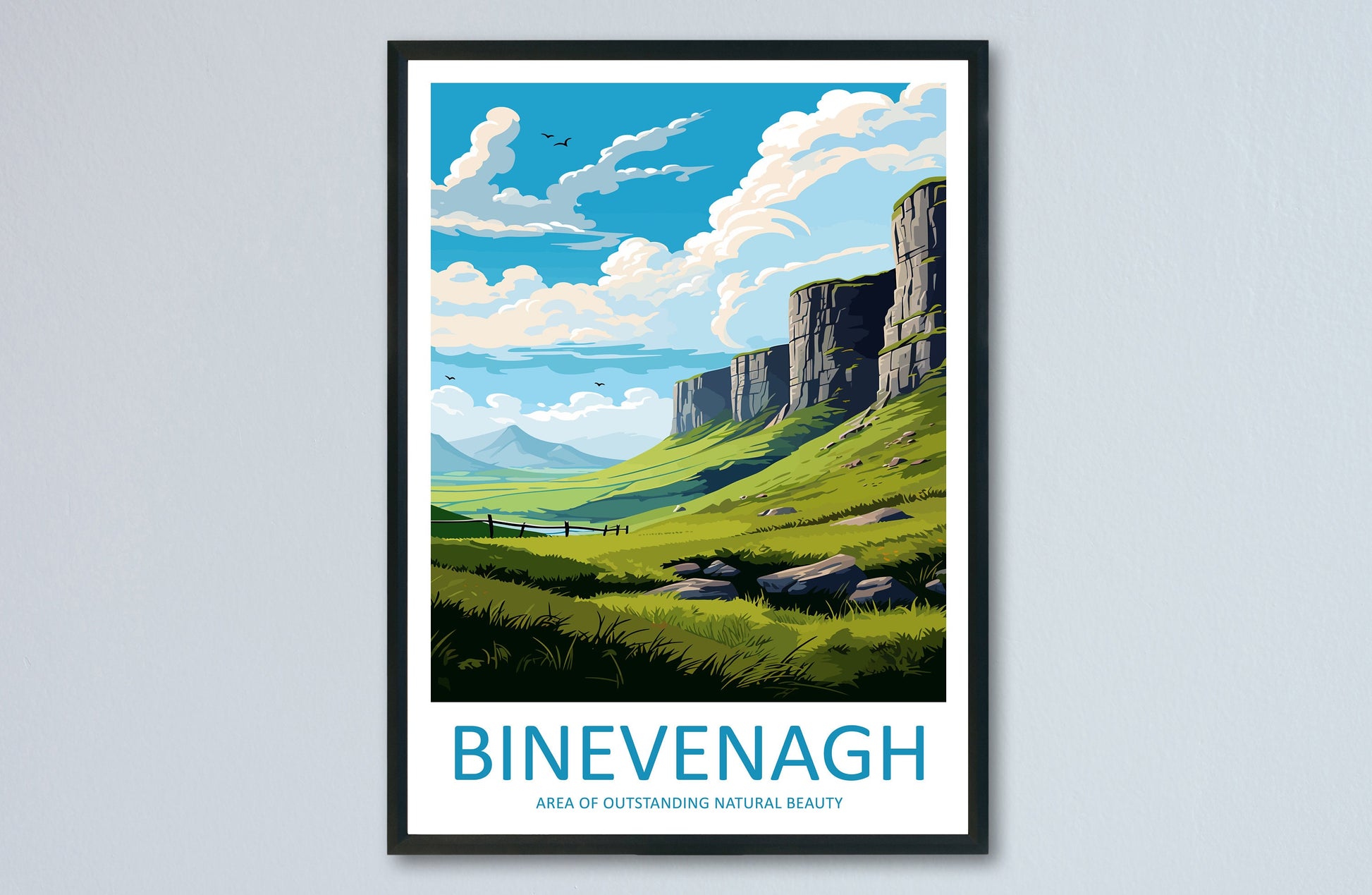 Binevenagh Travel Print Wall Art Binevenagh Wall Hanging Home Decor Binevenagh Gift Art Lovers Wall Art AONB Print