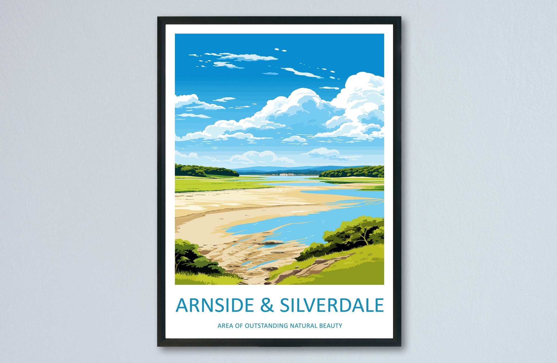 Arnside And Silverdale Travel Print Wall Art Arnside And Silverdale Wall Hanging Home Decor Arnside And Silverdale Gift Art Lovers AONB