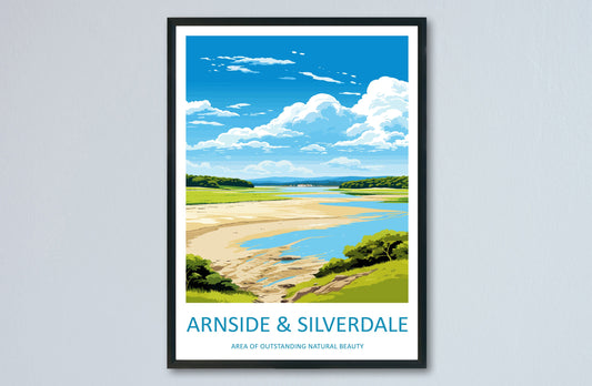Arnside And Silverdale Travel Print Wall Art Arnside And Silverdale Wall Hanging Home Decor Arnside And Silverdale Gift Art Lovers AONB