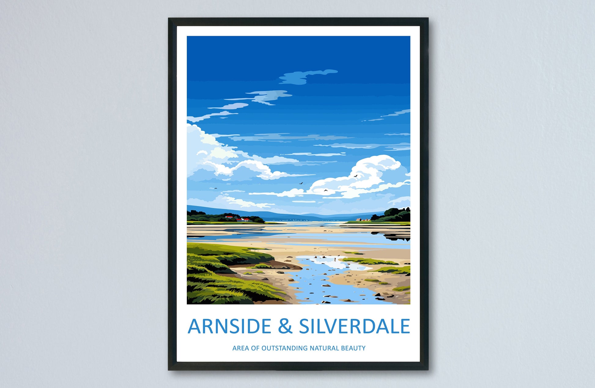 Arnside And Silverdale Travel Print Wall Art Arnside And Silverdale Wall Hanging Home Decor Arnside And Silverdale Gift Art Lovers AONB