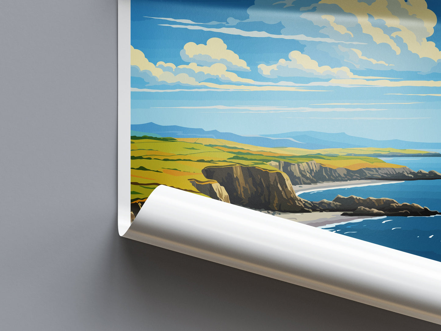 Antrim Coast and Glens Travel Print Wall Art Antrim Coast and Glens Wall Hanging Home Decor Antrim Coast and Glens Gift Art Lovers AONB
