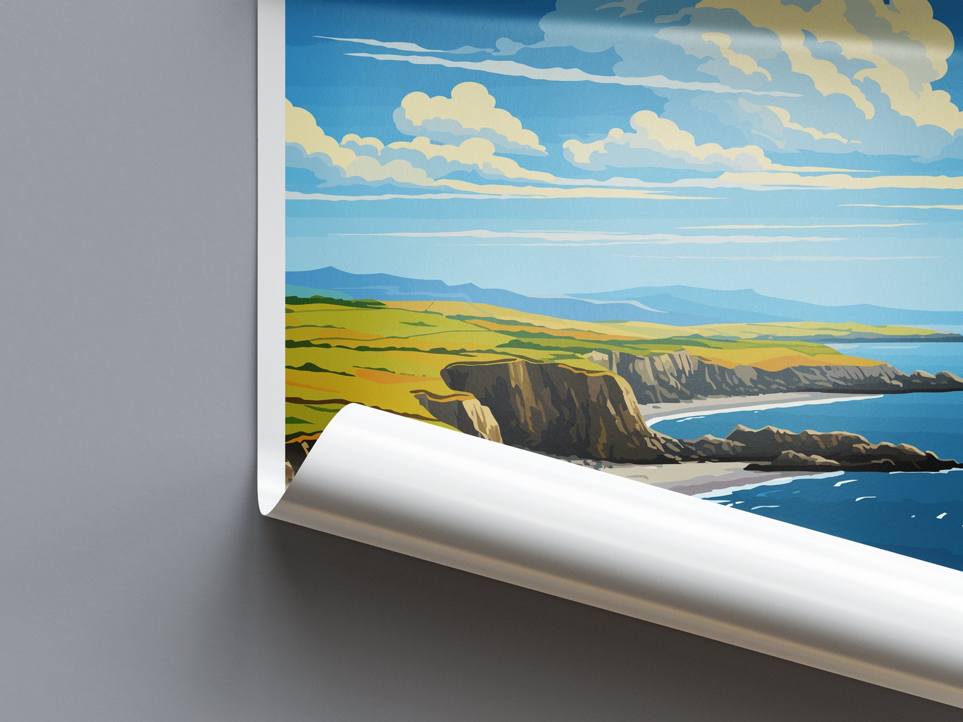 Antrim Coast and Glens Travel Print Wall Art Antrim Coast and Glens Wall Hanging Home Decor Antrim Coast and Glens Gift Art Lovers AONB