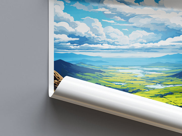Mourne Mountains Travel Print Wall Art Mourne Mountains Wall Hanging Home Decor Mourne Mountains Gift Art Lovers Wall Art AONB Print