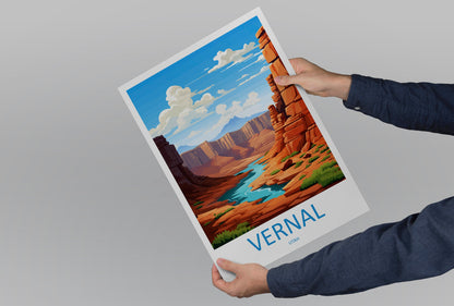 Vernal Travel Print Wall Art Vernal Wall Hanging Home Décor Vernal Gift Art Lovers Utah Art Lover Gift Travel Posters Wall Art