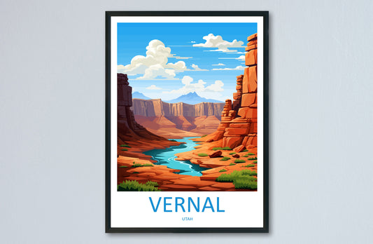 Vernal Travel Print Wall Art Vernal Wall Hanging Home Décor Vernal Gift Art Lovers Utah Art Lover Gift Travel Posters Wall Art