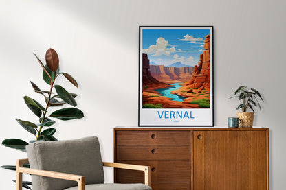 Vernal Travel Print Wall Art Vernal Wall Hanging Home Décor Vernal Gift Art Lovers Utah Art Lover Gift Travel Posters Wall Art